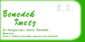 benedek kmetz business card